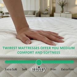 Double Mattress 4ft6 (135x190cm) Medium Firm Thick Memory Foam Pocket Sprung