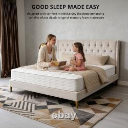 Double Mattress 4ft6 (135x190cm) Medium Firm Thick Memory Foam Pocket Sprung