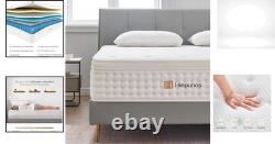 Double Mattress 4ft6 Hybrid Memory Foam Pocket Spring 28cm Medium Firm