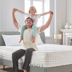 Double Mattress 4ft6 Hybrid Memory Foam Pocket Spring 28cm Medium Firm
