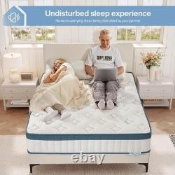 Double Mattress 90cm x 190cm, 25cm Deep Memory Foam & Pocket Spring Mattress