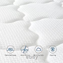 Double Mattress, COOLMAX Gel Memory Foam Pocket Spring Mattress, Medium Firm Feel