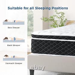 Double Mattress, COOLMAX Gel Memory Foam Pocket Spring Mattress, Medium Firm Feel