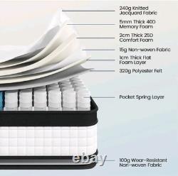 Double Mattress Double Memory Foam Mattress Pocket Airv MeshVacuum Packed