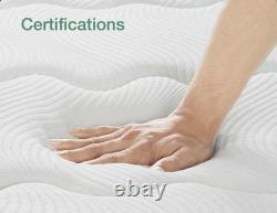 Double Mattress Hybrid 27cm Memory Foam Pocket Sprung Supportive Lumbar