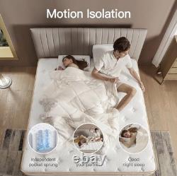 Double Mattress, Memory Foam Hybrid, Zoned Coil Pocket Sprungs 135x190x27cm
