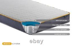 Double Mattress Memory Foam Sleep Soul Balance 135cm 4FT6 Pocket Sprung