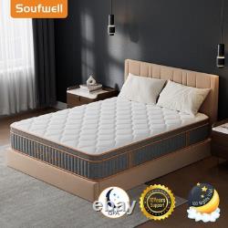 Double Mattresses 10 Inch Hybrid Memory Foam Mattress 4FT6 Pocket Spring Double