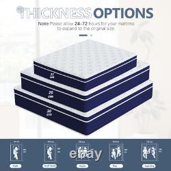 Double Mattresses 30cm Pocket Sprung Memory Foam Mattress 12 Inch King Size 5FT