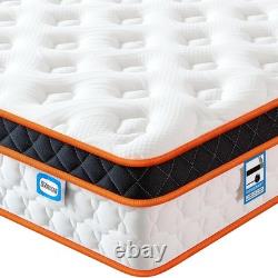 Double Mattresses 4FT6 Gel Memory Foam & Individually Pocket Sprungs Hybrid