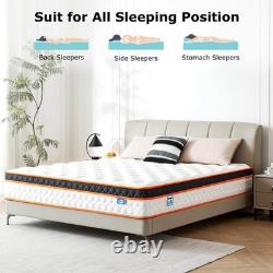 Double Mattresses 4FT6 Gel Memory Foam & Individually Pocket Sprungs Hybrid