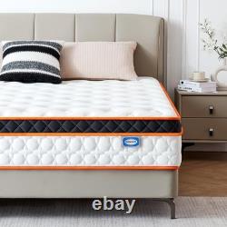Double Mattresses 4FT6 Gel Memory Foam & Individually Pocket Sprungs Hybrid