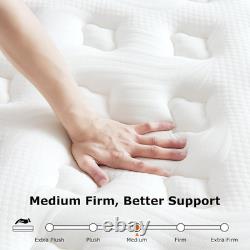 Double Mattresses 4FT6, Gel Memory Foam & Individually Pocket Sprungs Hybrid Med