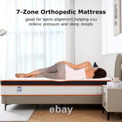 Double Mattresses 4FT6, Gel Memory Foam & Individually Pocket Sprungs Hybrid Med