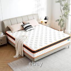 Double Mattresses 4FT6, Gel Memory Foam & Individually Pocket Sprungs Hybrid Med