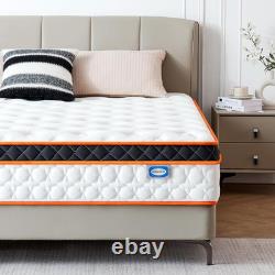 Double Mattresses 4FT6, Gel Memory Foam & Individually Pocket Sprungs Hybrid Med