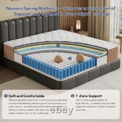 Double Mattresses, 4FT6 Memory Foam Mattress, 7-Zone Pocket Sprung Double Bed Ma