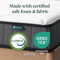 Double Memory Foam Mattress & Pocket Spring 4Ft6 (135 X 190 Cm) 6'' Height