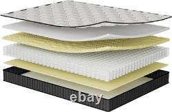 Double Memory Foam Mattress & Pocket Spring 4Ft6 (135 X 190 Cm) 6'' Height