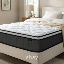 Double Memory Foam & Pocket Spring Mattress 4ft6 10'' Height Medium Firm