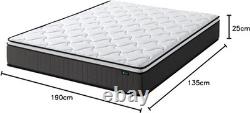 Double Memory Foam & Pocket Spring Mattress 4ft6 10'' Height Medium Firm