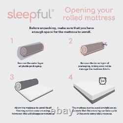 Double Memory Foam Top 1000 Pocket Sprung Hybrid Rolled SLEEPFUL-HB1000MEM4.6FT