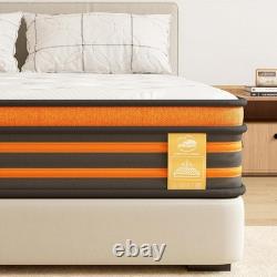Double Pocket Gel Memory Foam Mattresses 10inch Hybrid