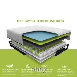 Double Size 4FT6 Memory Foam Mattress Bed Pocket Spring Mattress Relaxing Sleep