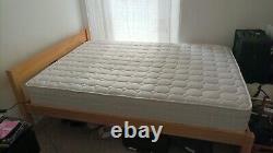 Double Wooden Bed Frame with Pocket Sprung and Memory Foam Mattress