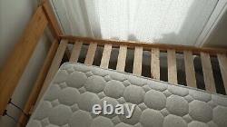 Double Wooden Bed Frame with Pocket Sprung and Memory Foam Mattress