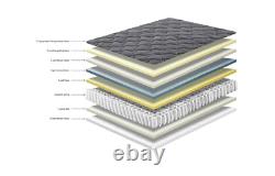 Durable Gel Memory foam mattress with Pocket Springs Soft fabric High Qaulity