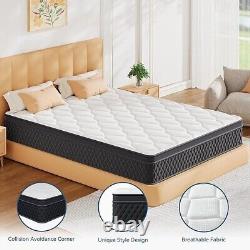 ELEMUSE 10.6'', Memory Foam Pocket Sprung Zoned Coil Orthopedic Hybrid Mattress