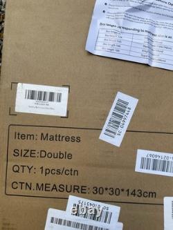 ELEMUSE Firm Mattress Double Bed 135190cm Memory Foam Pocket Springs Orthopaed