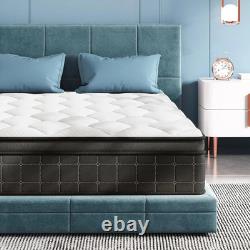 ELEMUSE Firm Mattress Single 10.6 inch, Memory Foam Pocket Sprung Mattress 3FT