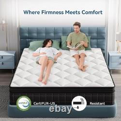 ELEMUSE Firm Mattress Single 10.6 inch, Memory Foam Pocket Sprung Mattress 3FT