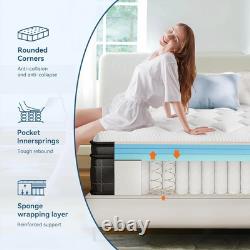 ELEMUSE Firm Mattress Single 10.6 inch, Memory Foam Pocket Sprung Mattress 3FT