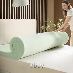 Effortless Unboxing Twin Size 3-Inch Memory Foam Topper Green Tea Freshness