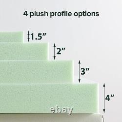 Effortless Unboxing Twin Size 3-Inch Memory Foam Topper Green Tea Freshness