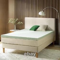 Effortless Unboxing Twin Size 3-Inch Memory Foam Topper Green Tea Freshness
