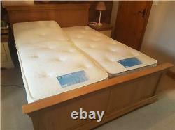 Electric Adjustable 5ft Dual Or Non-Dual King Size Solid White Oak Worsley Bed