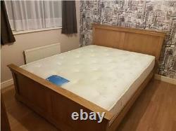 Electric Adjustable 5ft Dual Or Non-Dual King Size Solid White Oak Worsley Bed