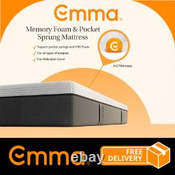 Emma Hybrid Memory Foam & Mini Pocket Sprung Mattress UK King Size 150 x 200 New