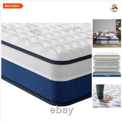 European Single Hybrid Mattress 10 Inch Memory Foam Pocket Spring Orthopedic