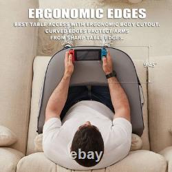 Extra Large Memory Foam Reading Pillow with Armrests and Pocket Soft Lap Des