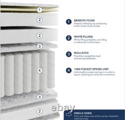 FOGARTY Memory Foam Pillow top 1000 Pocket Sprung Mattress NEW