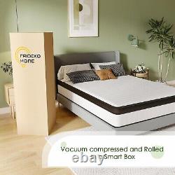 Frideko 10.6 Inch Single Mattress, Pocket Sprung Memory Foam 3FT Hybrid Single