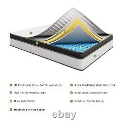 Frideko 10.6 Inch Small Double Size Mattresses Pocket Sprung Mattress 4FT Hyb