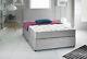 Grey Suede Pocket Memory Foam Divan Bed Set & Headboard 3ft 4ft6 Double 5ft King