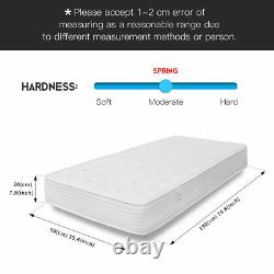 GUDE NIGHTSingle Orthopaedic Memory Foam Mattress Pocket Sprung Bed 90X190cm