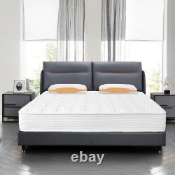 3FT 4FT 4FT6 Double 5FT King Size Mattress Foam Quilted Spring Mattress 20cm 